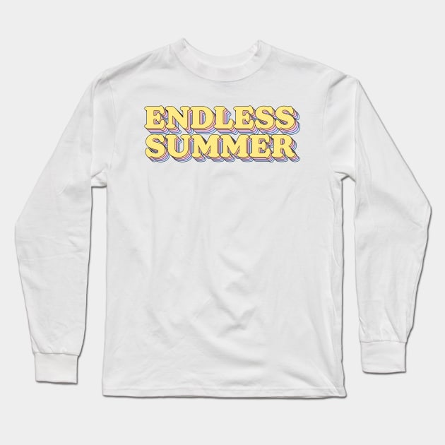 Endless Summer Light Colors Retro Long Sleeve T-Shirt by irony